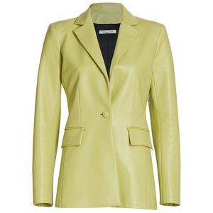 Classic Fitted Leather Blazer from LaQuan Smith